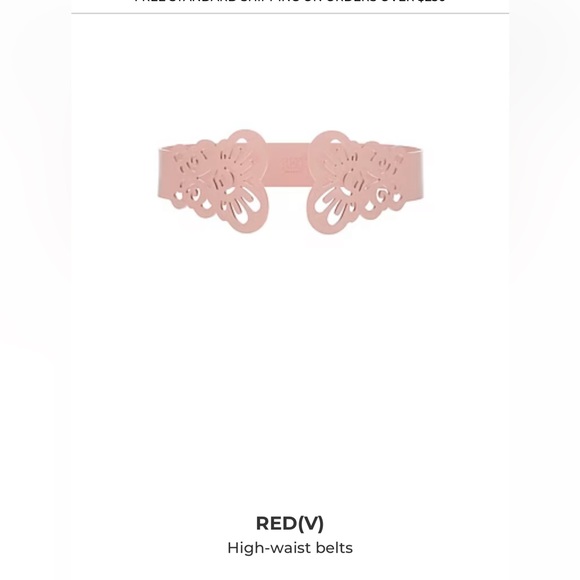 RED(V) plastic high waist belt, light pink, size M - Picture 1 of 4